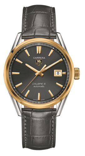 TAG Heuer Carrera Calibre 5 39 Stainless Steel / Yellow Gold / Grey / Alligator